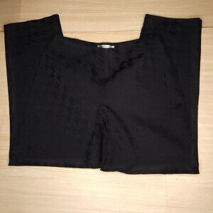 ABR New York Black Womens Petite Geometric Print Flat Front Pants 8P